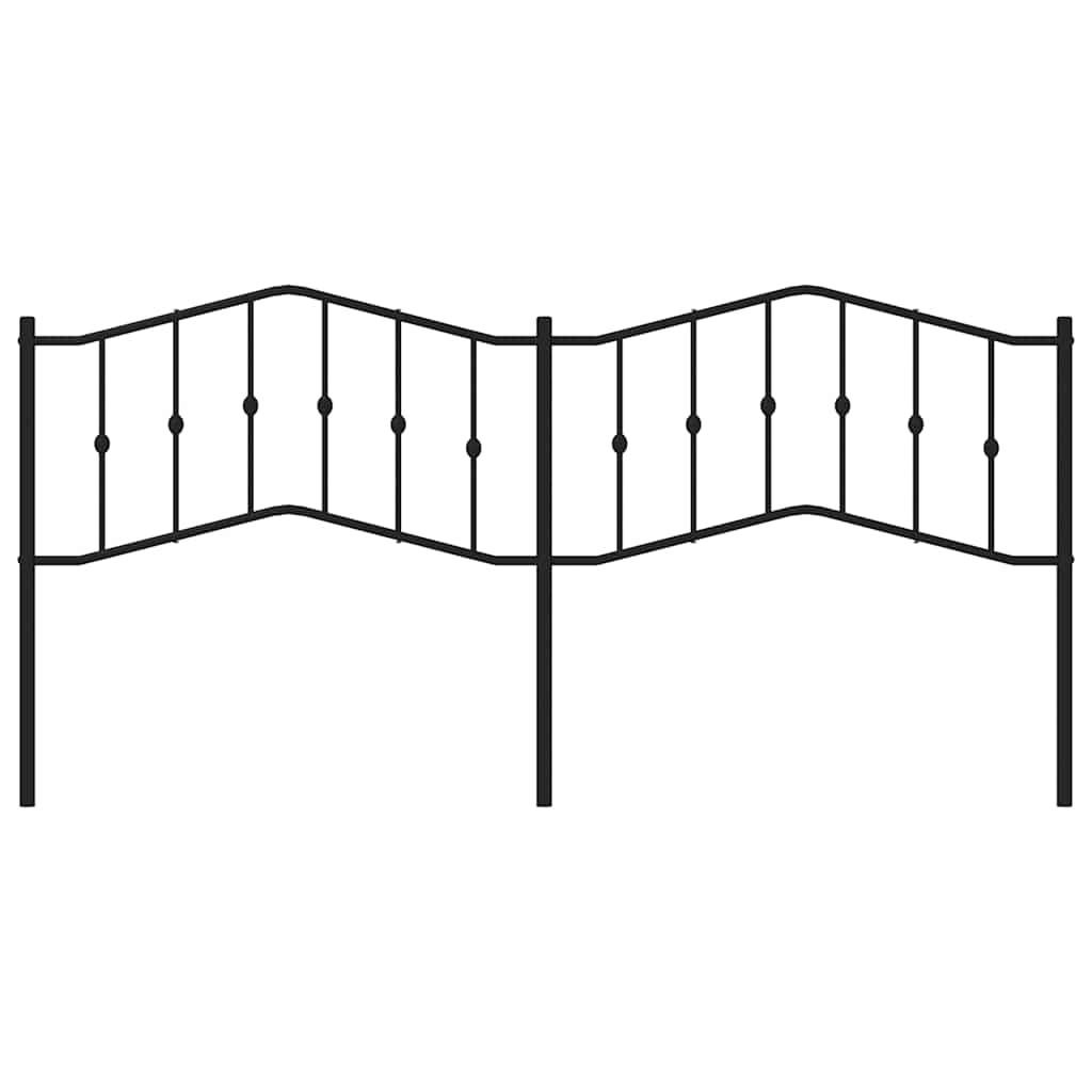 vidaXL Ersatz-Kopfteil Metall Schwarz 193 cm