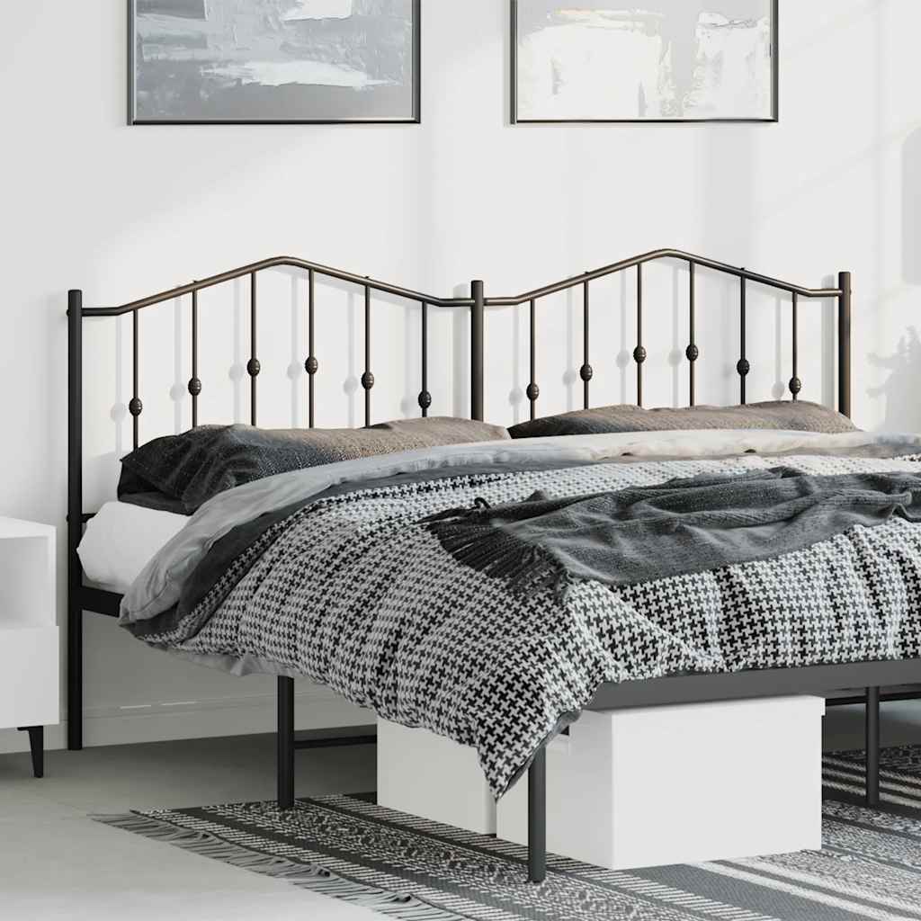 vidaXL Ersatz-Kopfteil Metall Schwarz 193 cm