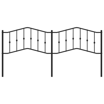 Ersatz-Kopfteil Metall Schwarz 200 cm