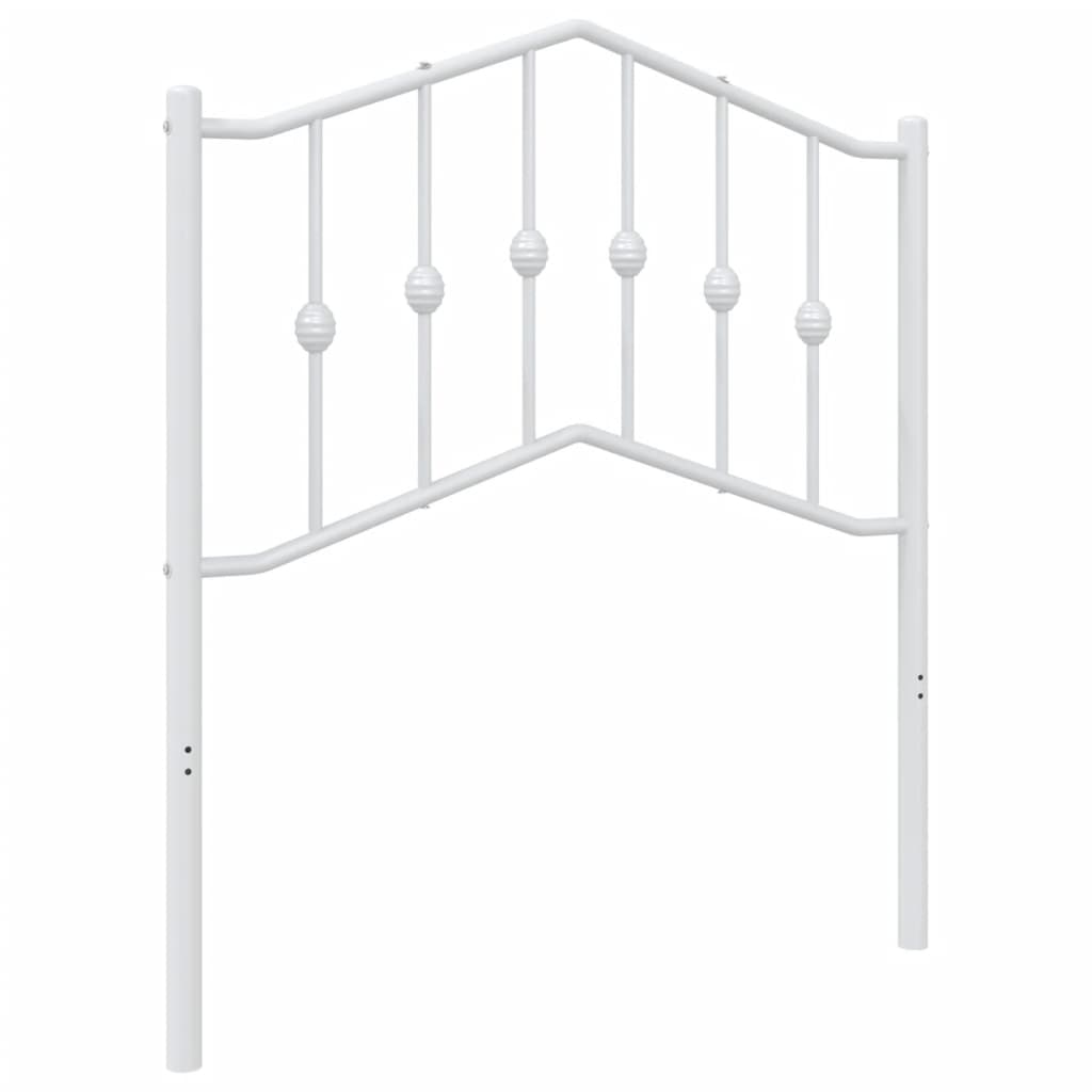 vidaXL Kopfteil Metall Weiß 80 cm