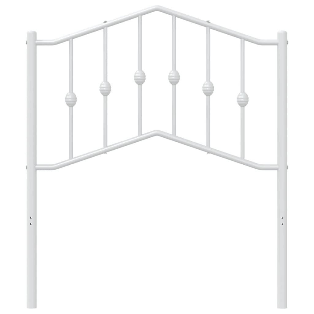 vidaXL Kopfteil Metall Weiß 80 cm