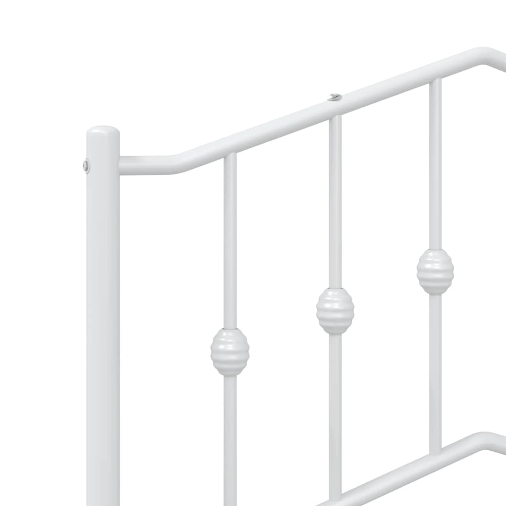 vidaXL Kopfteil Metall Weiß 80 cm