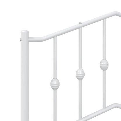 vidaXL Kopfteil Metall Weiß 80 cm