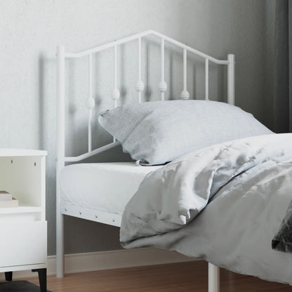 vidaXL Kopfteil Metall Weiß 80 cm