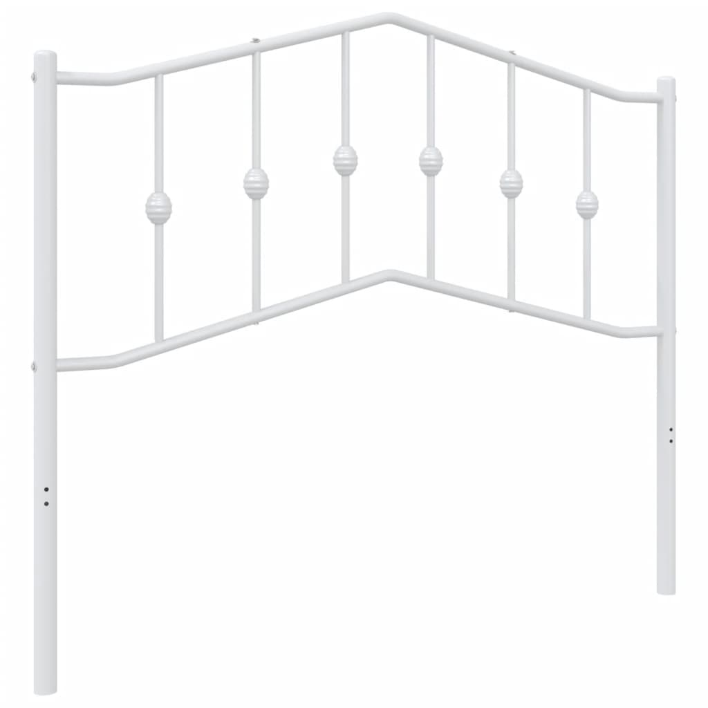 vidaXL Ersatz-Kopfteil Metall Weiß 107 cm