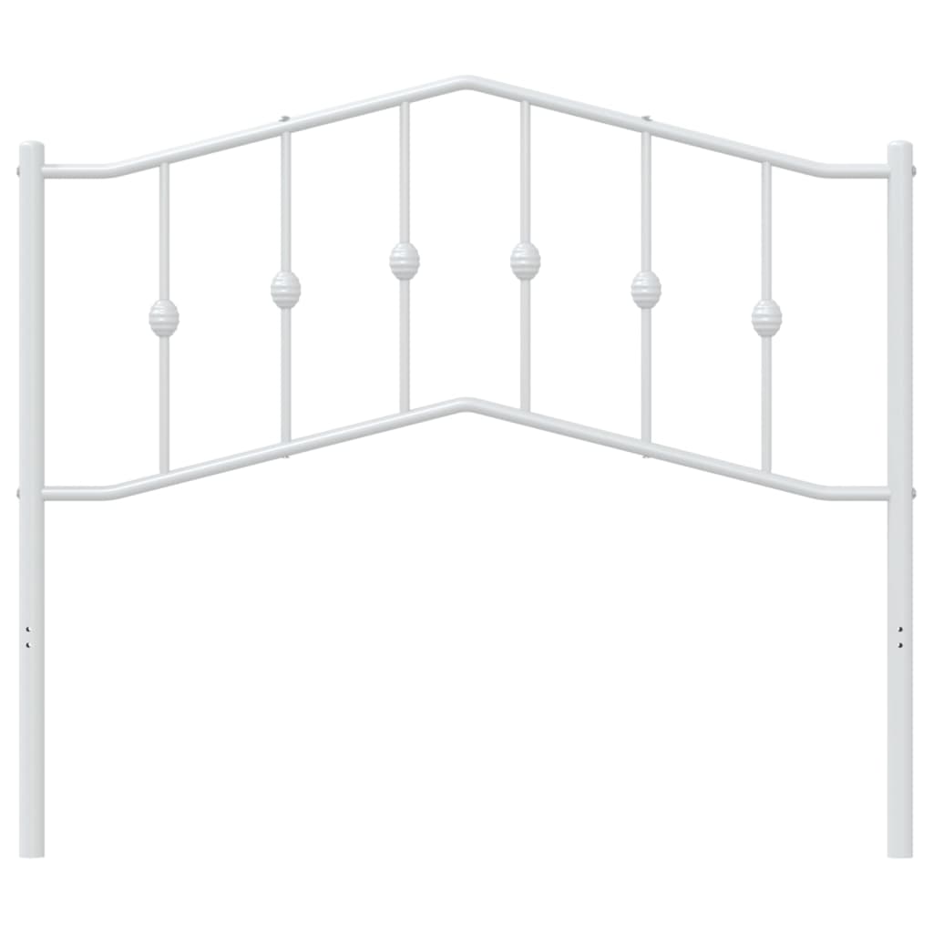 vidaXL Ersatz-Kopfteil Metall Weiß 107 cm