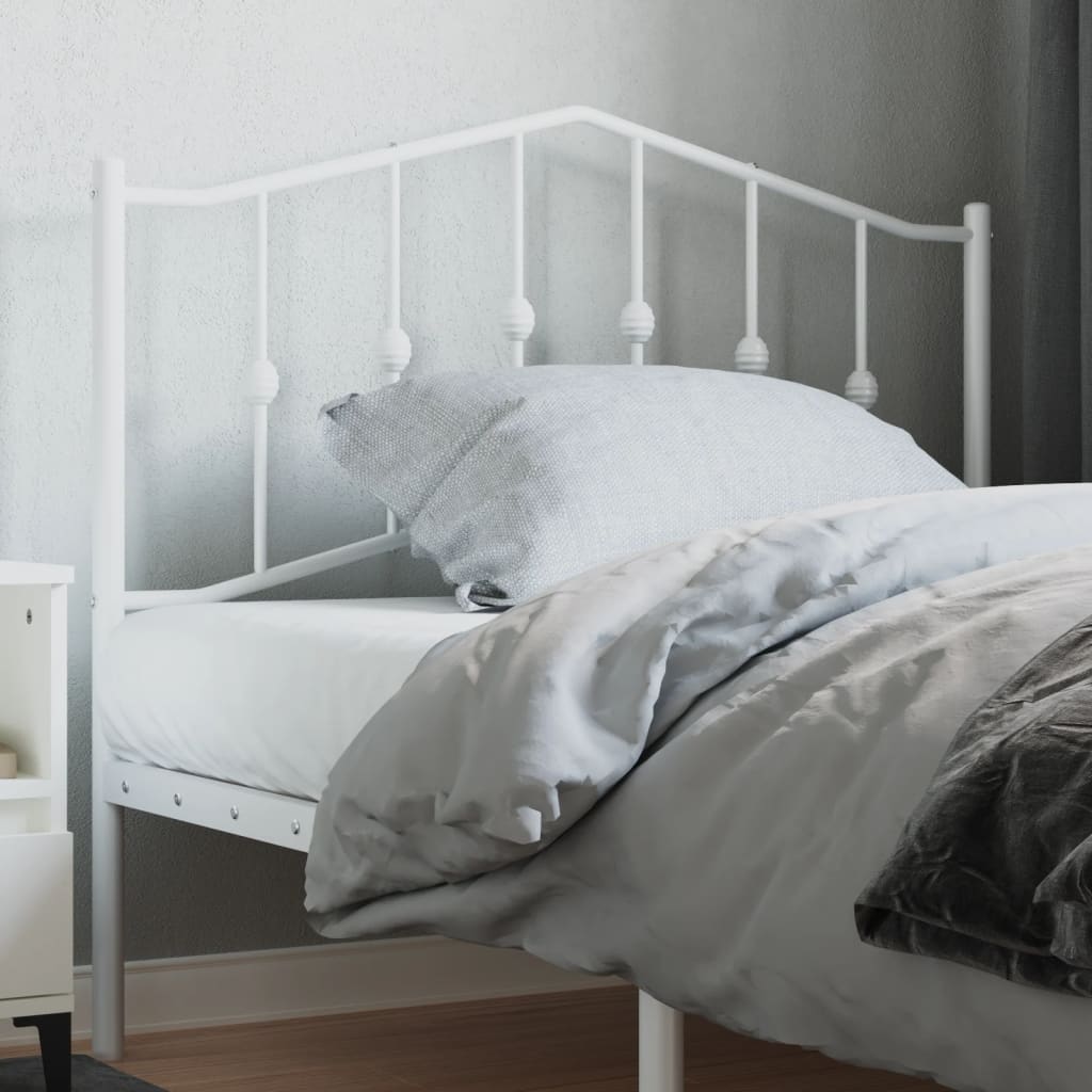 vidaXL Ersatz-Kopfteil Metall Weiß 107 cm
