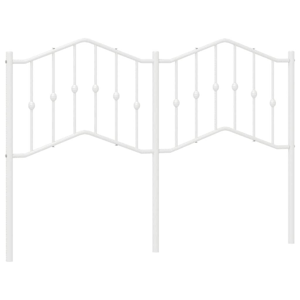 vidaXL Ersatz-Kopfteil Metall Weiß 135 cm