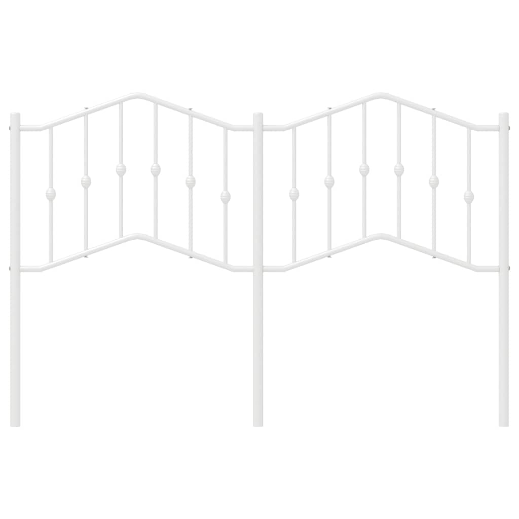 vidaXL Ersatz-Kopfteil Metall Weiß 135 cm