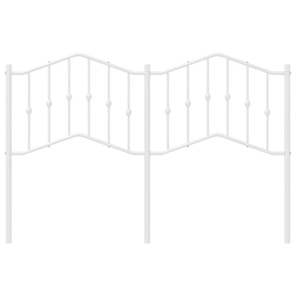 vidaXL Ersatz-Kopfteil Metall Weiß 135 cm