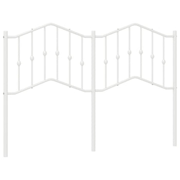 vidaXL Ersatz-Kopfteil Metall Weiß 140 cm