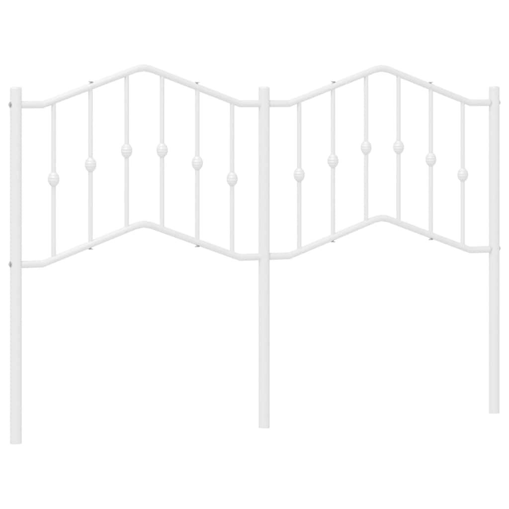 vidaXL Ersatz-Kopfteil Metall Weiß 150 cm