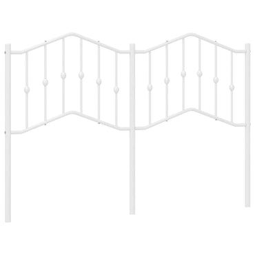 vidaXL Ersatz-Kopfteil Metall Weiß 150 cm