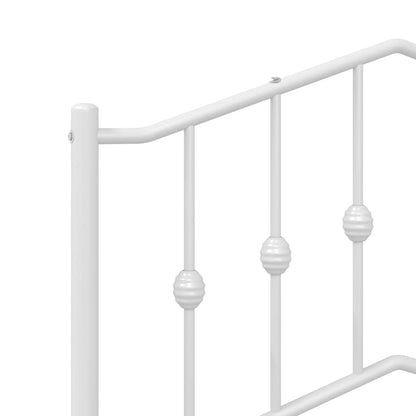 vidaXL Ersatz-Kopfteil Metall Weiß 150 cm
