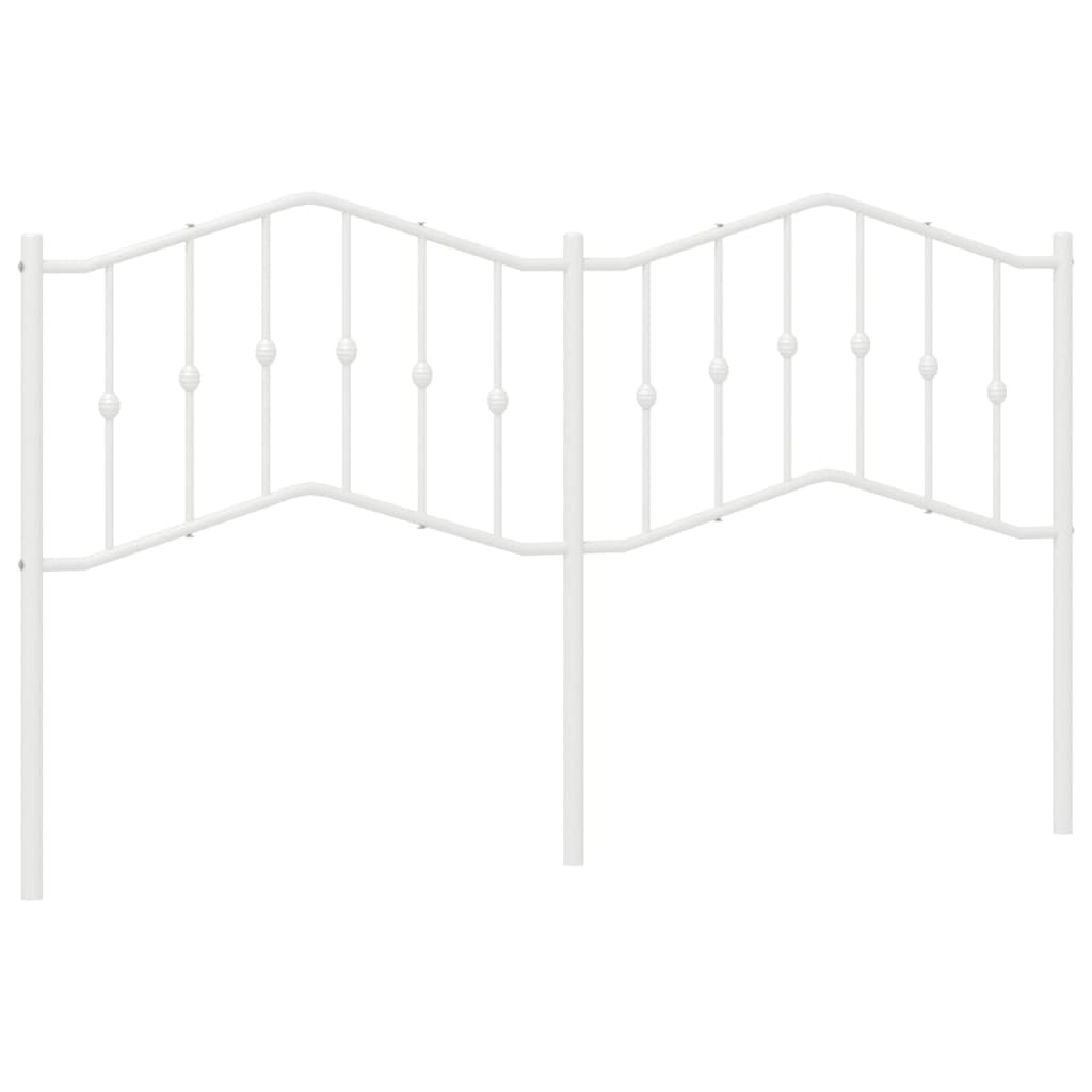 Ersatz-Kopfteil Metall Weiß 160 cm