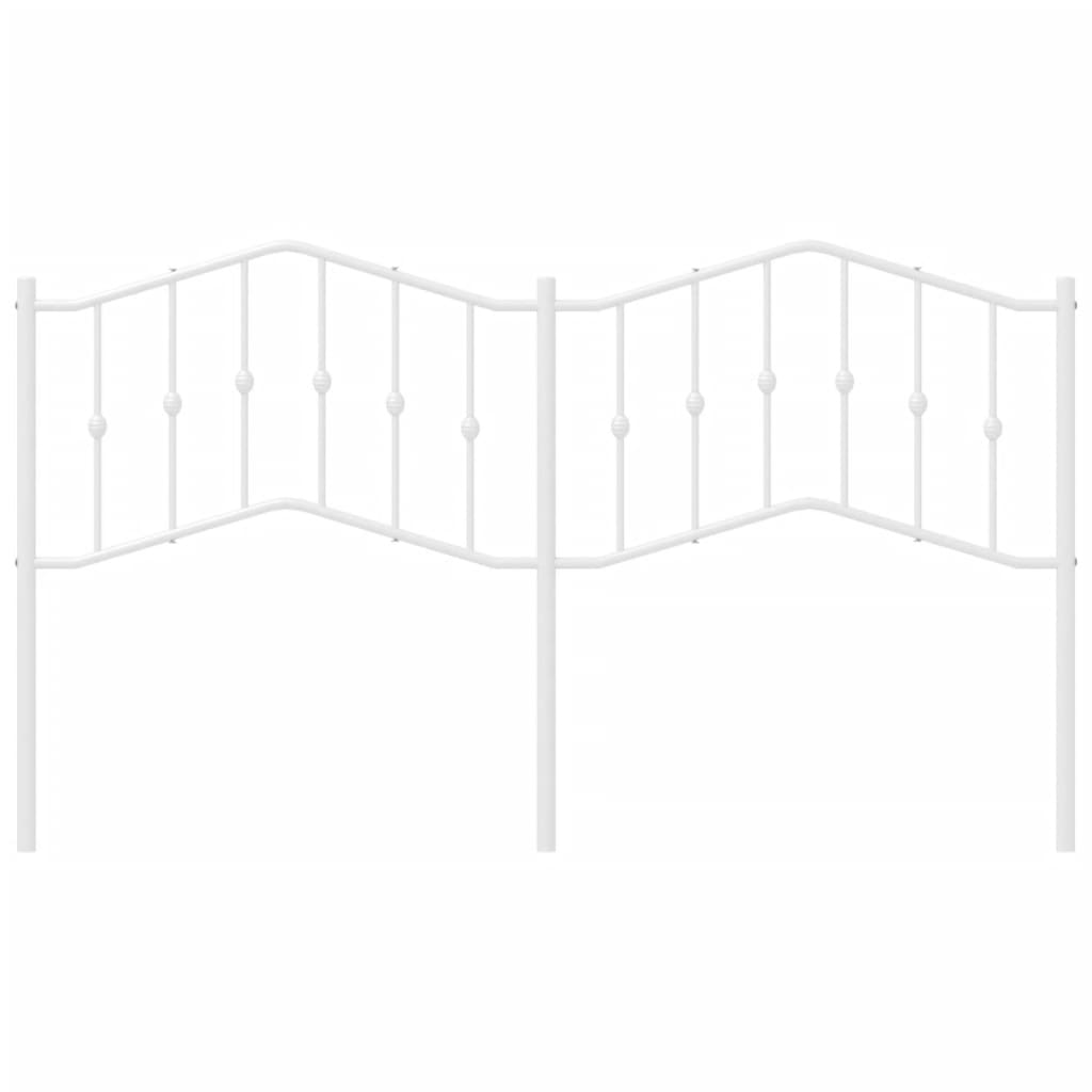 Ersatz-Kopfteil Metall Weiß 160 cm