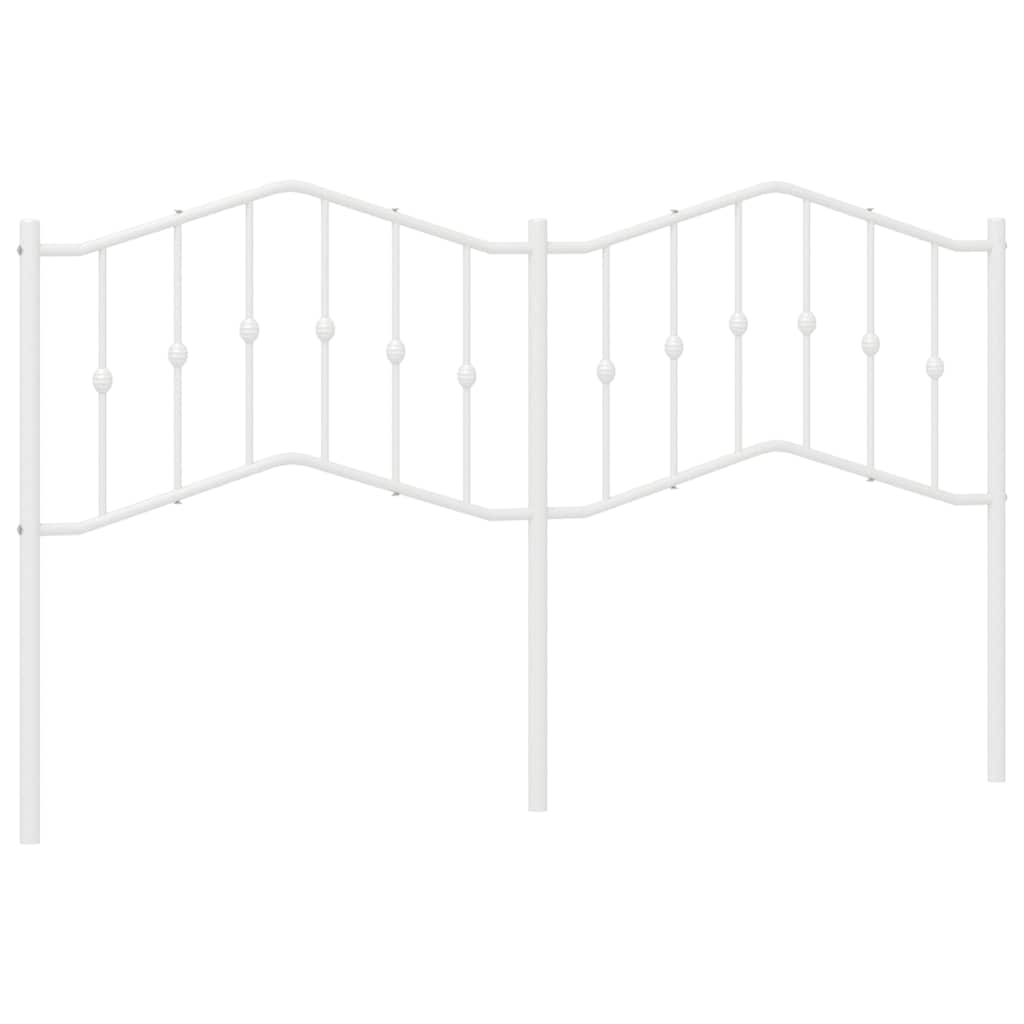 vidaXL Ersatz-Kopfteil Metall Weiß 180 cm