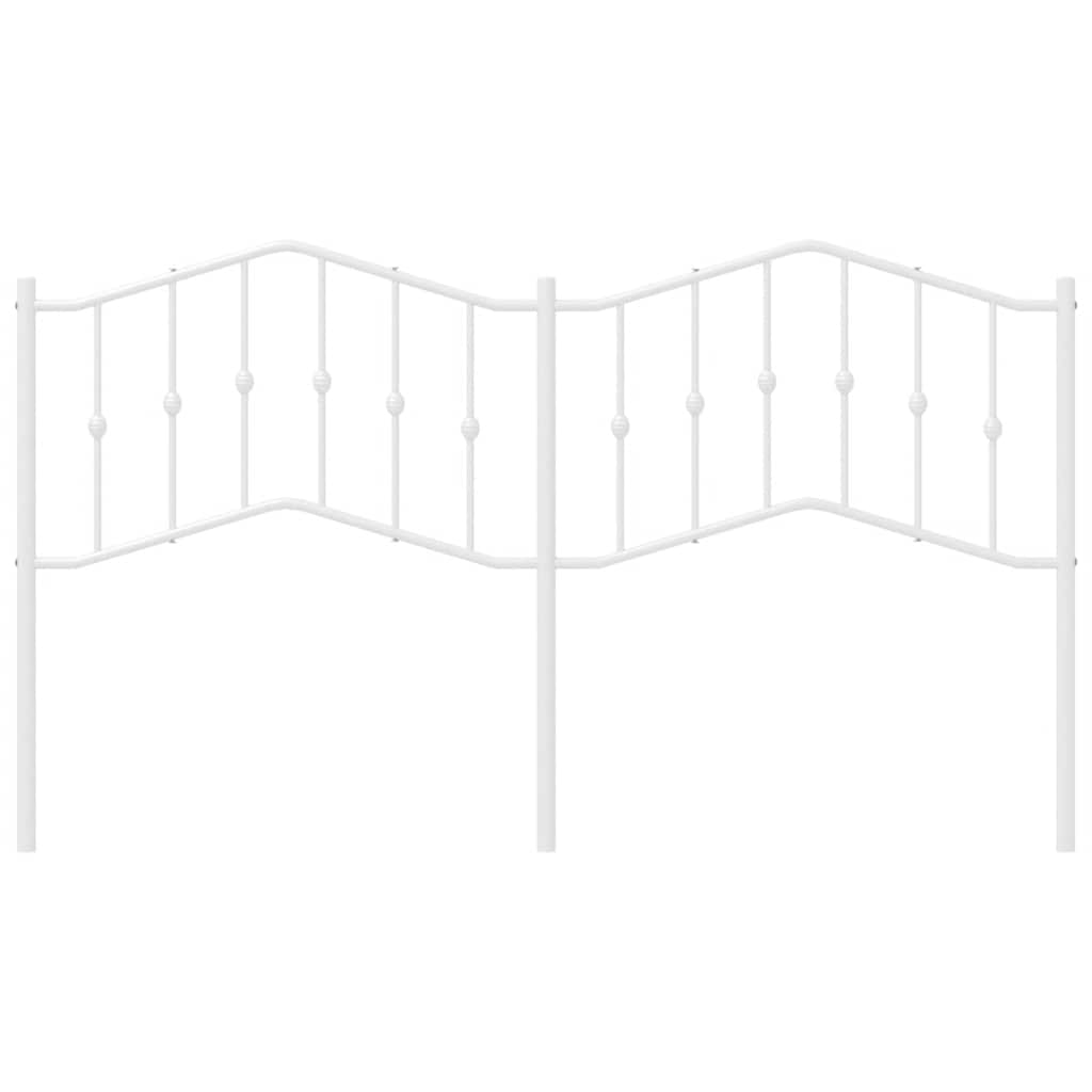 vidaXL Ersatz-Kopfteil Metall Weiß 180 cm