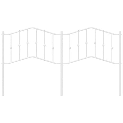vidaXL Ersatz-Kopfteil Metall Weiß 180 cm