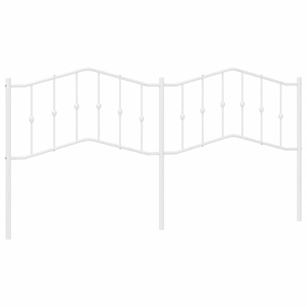 vidaXL Ersatz-Kopfteil Metall Weiß 193 cm