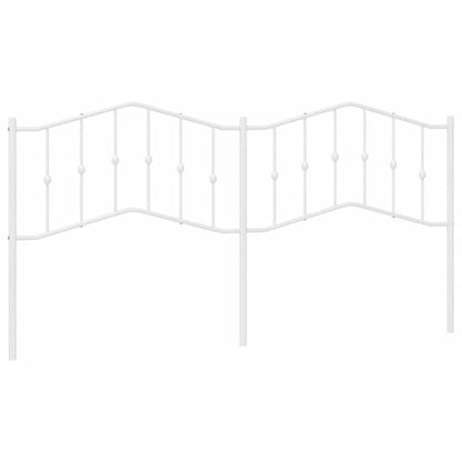 vidaXL Ersatz-Kopfteil Metall Weiß 193 cm