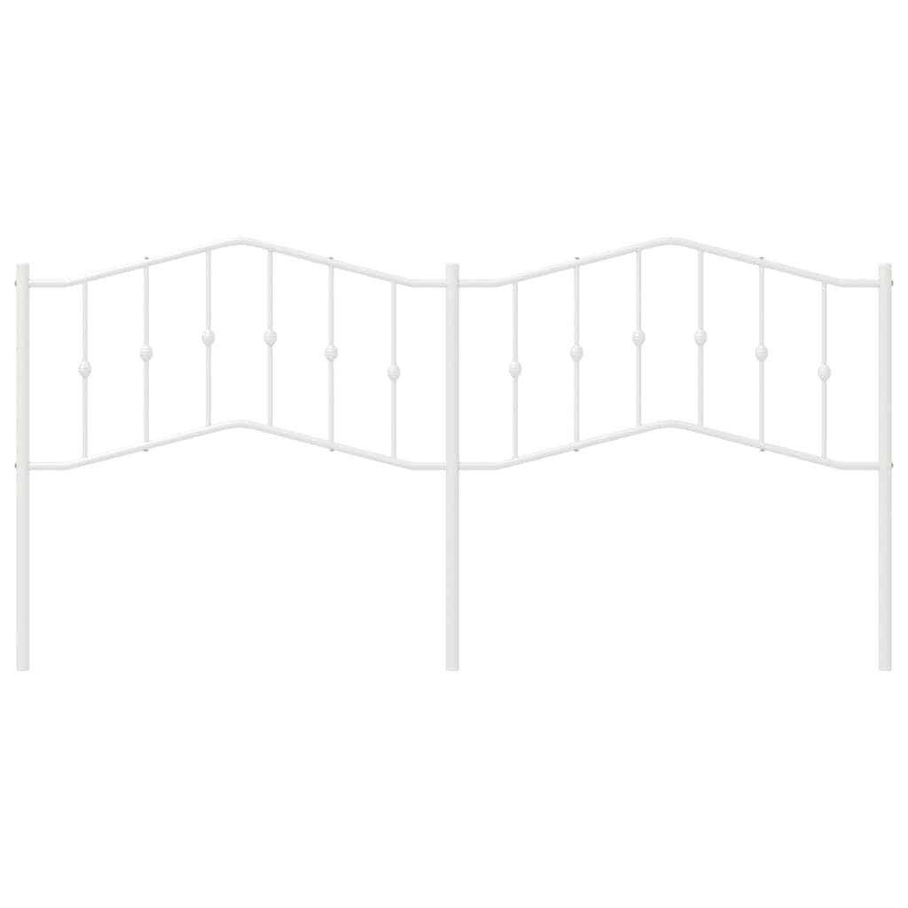 vidaXL Ersatz-Kopfteil Metall Weiß 193 cm