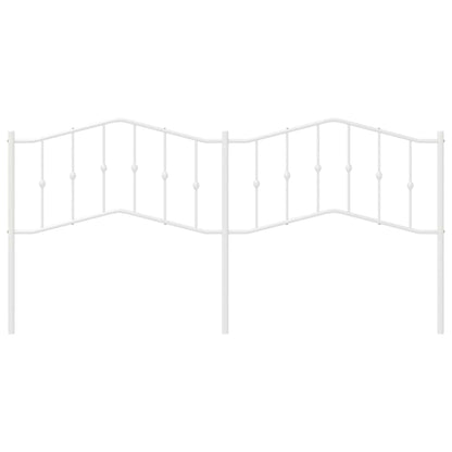 vidaXL Ersatz-Kopfteil Metall Weiß 193 cm