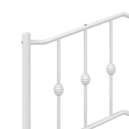 vidaXL Ersatz-Kopfteil Metall Weiß 193 cm