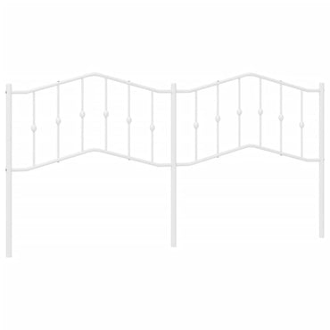 vidaXL Ersatz-Kopfteil Metall Weiß 200 cm