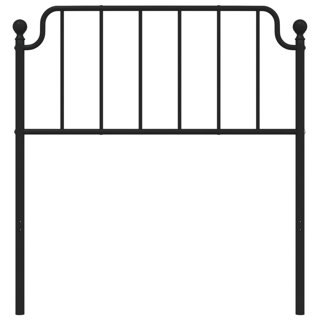 vidaXL Ersatz-Kopfteil Metall Schwarz 90 cm