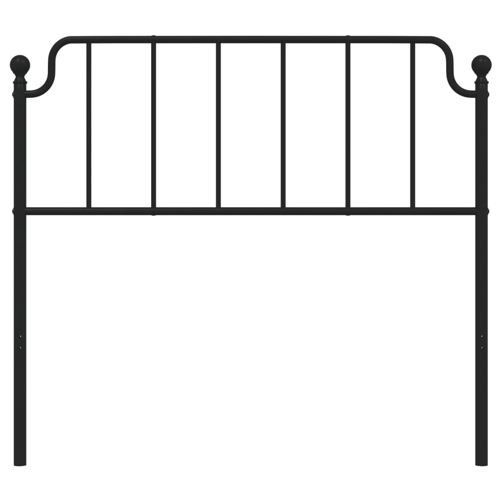 vidaXL Ersatz-Kopfteil Metall Schwarz 107 cm