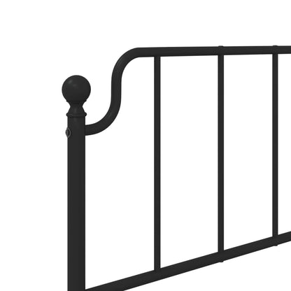 vidaXL Ersatz-Kopfteil Metall Schwarz 107 cm