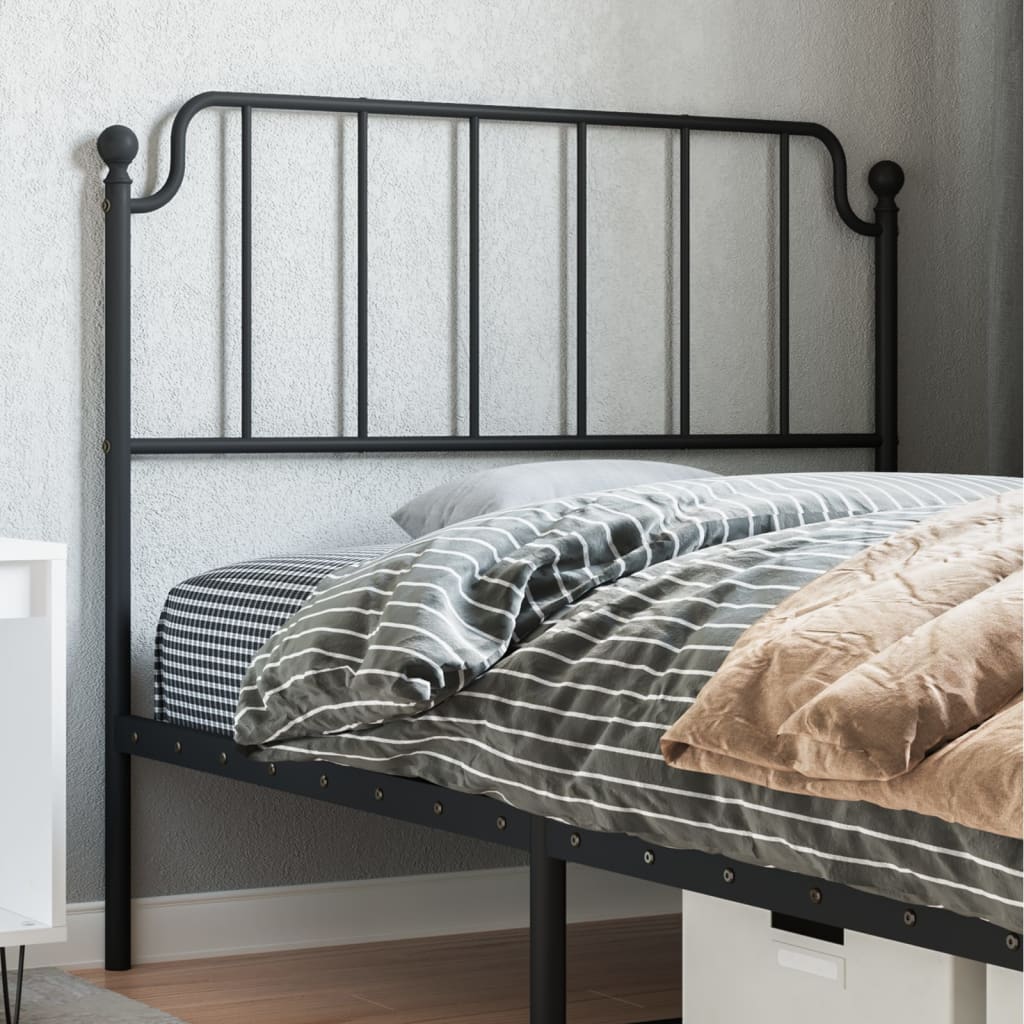 vidaXL Ersatz-Kopfteil Metall Schwarz 107 cm