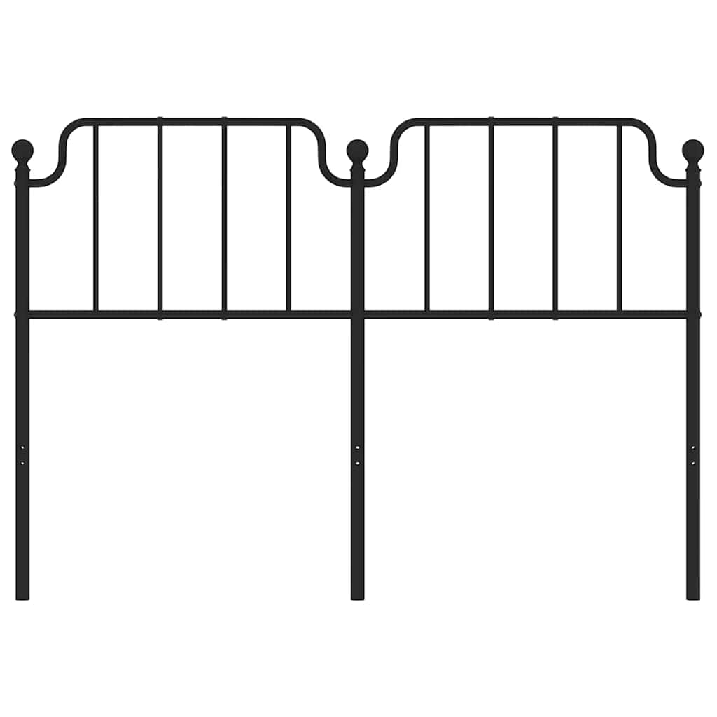 vidaXL Ersatz-Kopfteil Metall Schwarz 135 cm