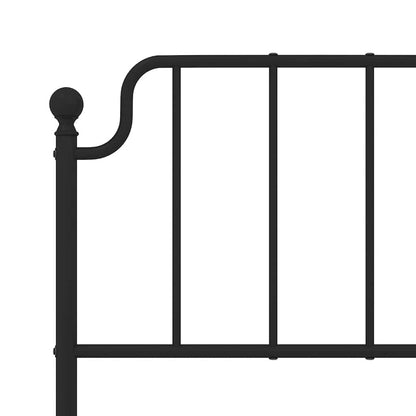 vidaXL Ersatz-Kopfteil Metall Schwarz 135 cm