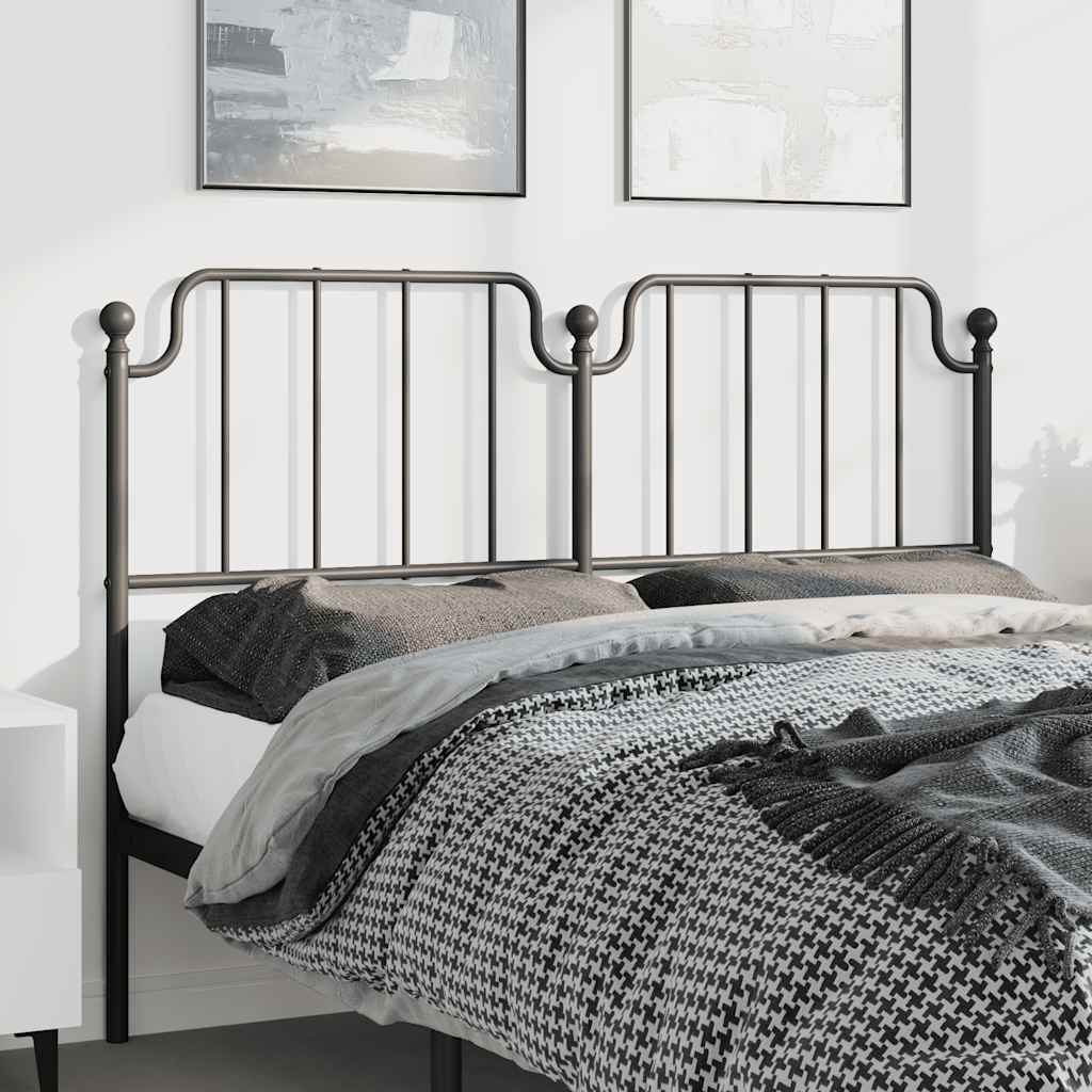 vidaXL Ersatz-Kopfteil Metall Schwarz 135 cm