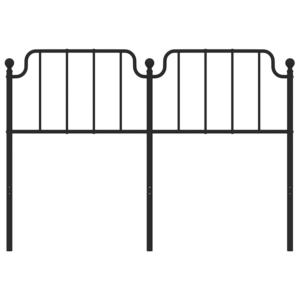 vidaXL Ersatz-Kopfteil Metall Schwarz 150 cm