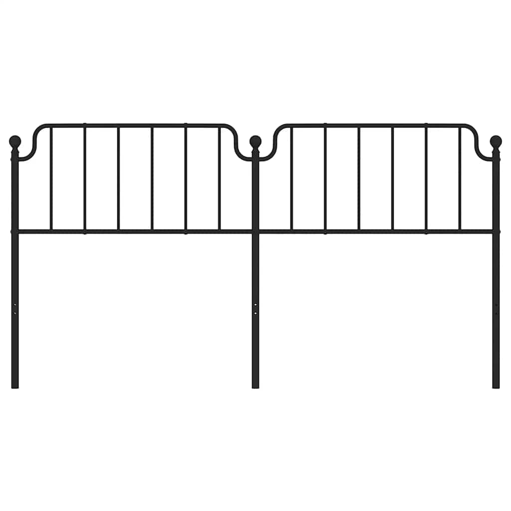 vidaXL Ersatz-Kopfteil Metall Schwarz 180 cm