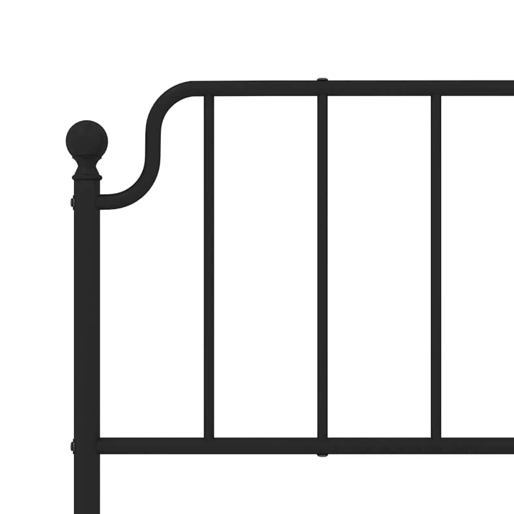 vidaXL Ersatz-Kopfteil Metall Schwarz 180 cm
