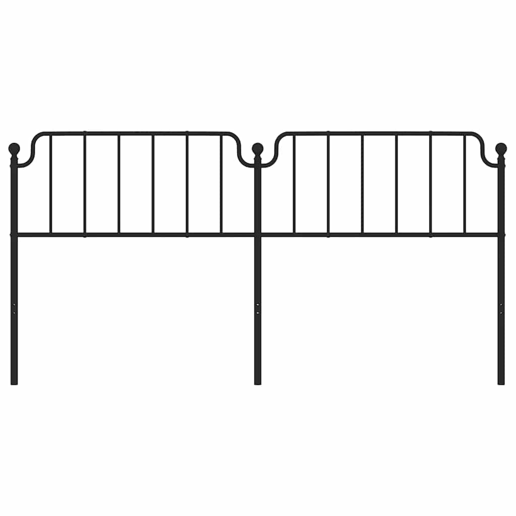 vidaXL Ersatz-Kopfteil Metall Schwarz 193 cm