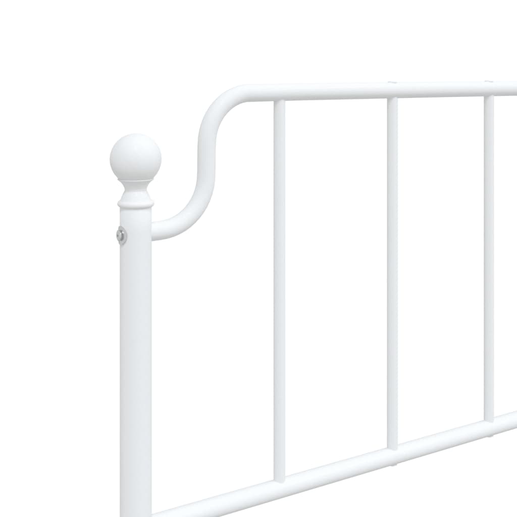 vidaXL Ersatz-Kopfteil Metall Weiß 90 cm