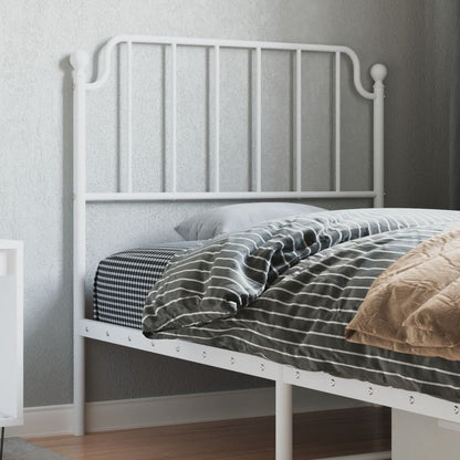 vidaXL Ersatz-Kopfteil Metall Weiß 90 cm