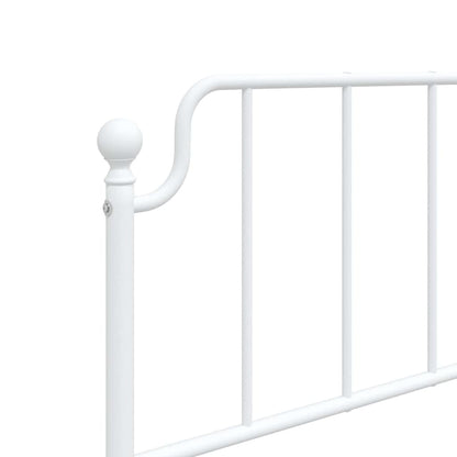 vidaXL Ersatz-Kopfteil Metall Weiß 100 cm