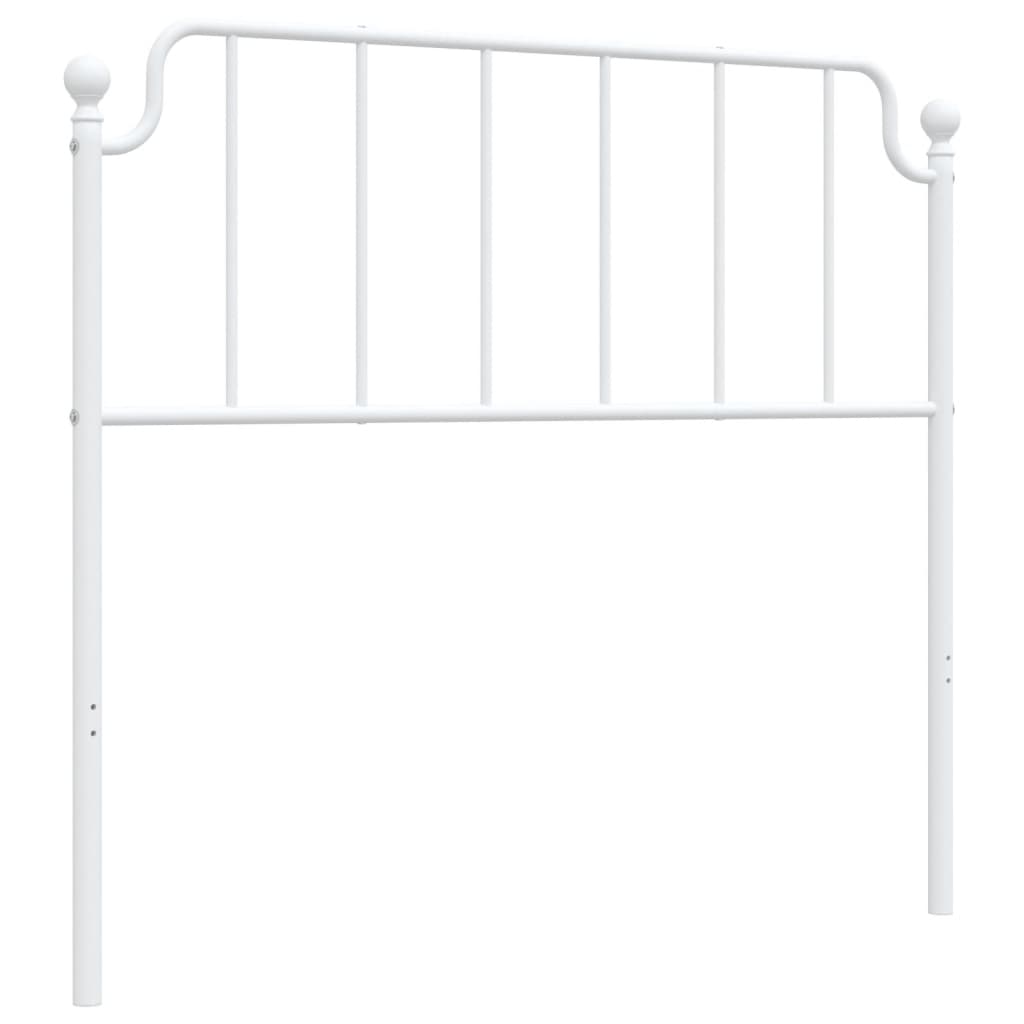 vidaXL Ersatz-Kopfteil Metall Weiß 107 cm