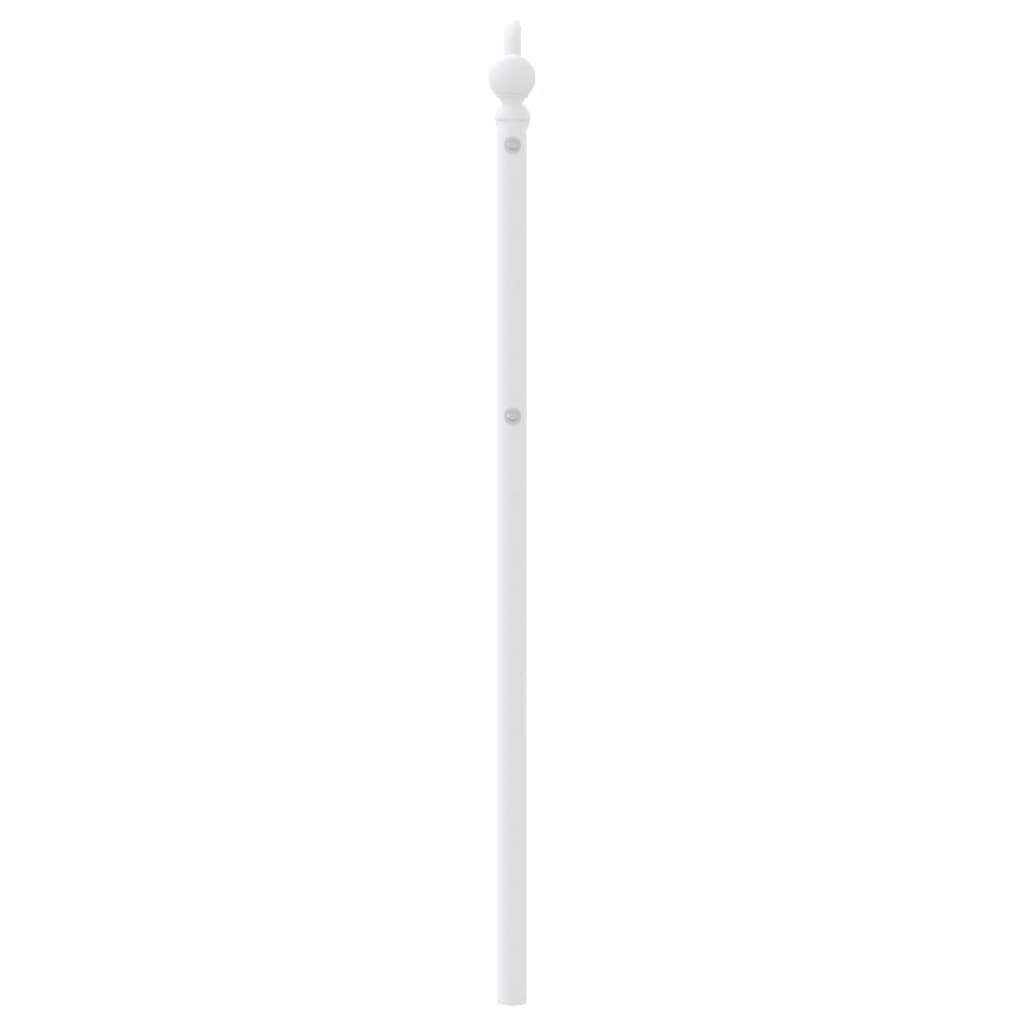vidaXL Ersatz-Kopfteil Metall Weiß 107 cm