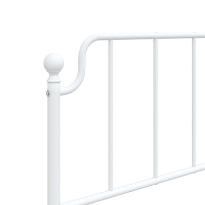vidaXL Ersatz-Kopfteil Metall Weiß 107 cm