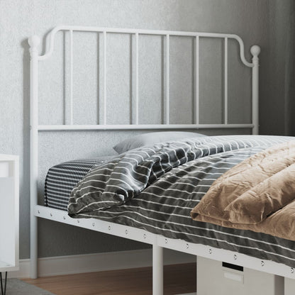 vidaXL Ersatz-Kopfteil Metall Weiß 107 cm