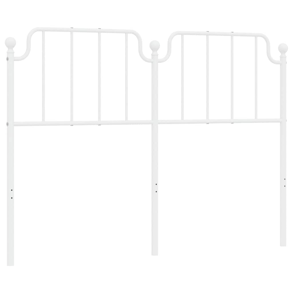 vidaXL Ersatz-Kopfteil Metall Weiß 135 cm