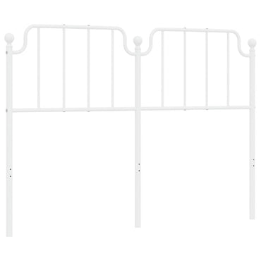 vidaXL Ersatz-Kopfteil Metall Weiß 135 cm