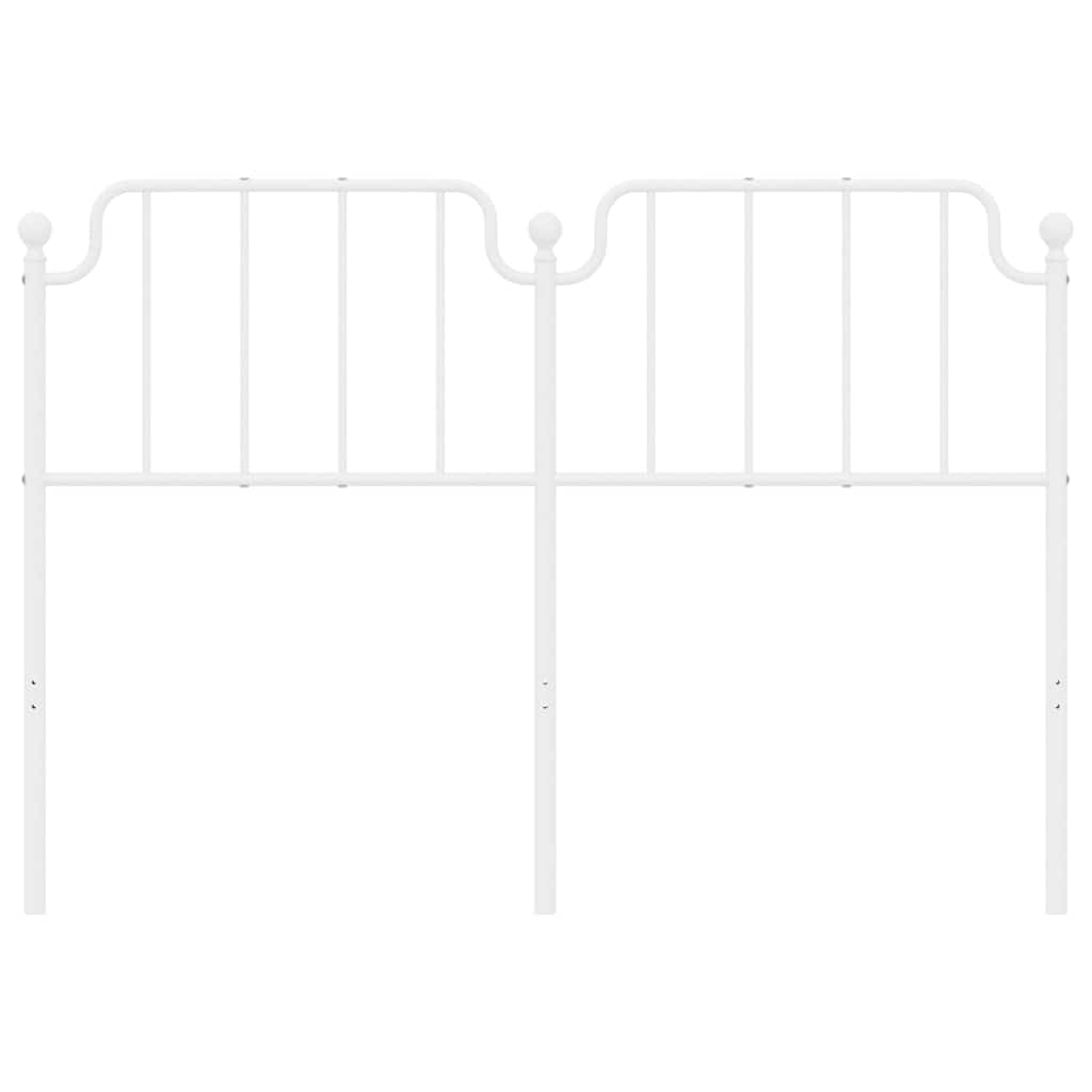 vidaXL Ersatz-Kopfteil Metall Weiß 135 cm